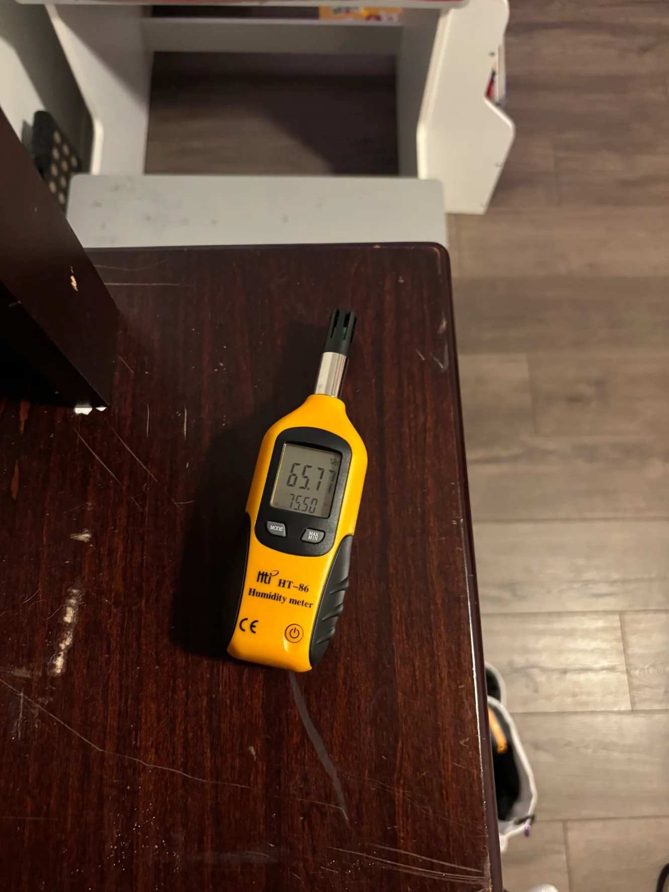 Humidity meter used during home inspection
